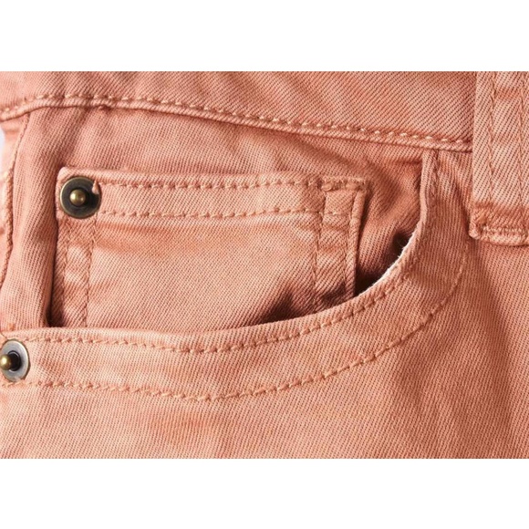 🍍 ASHLEY MASON Salmon Pink Stretch Skinny Jeans - Picture 3 of 6